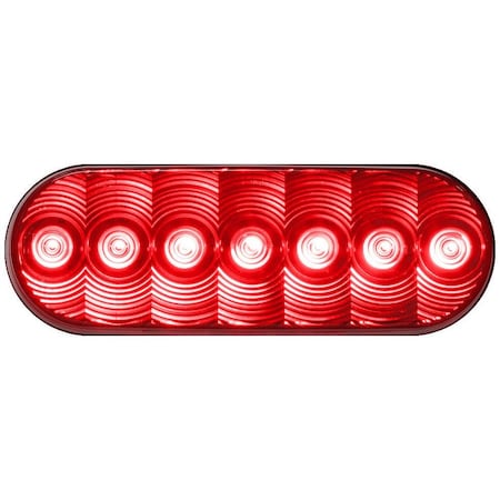 Peterson Stop Turn Tail Light For Over 80 Width Vehicle Applications 7 LED Oval Shape Red V821KR-7